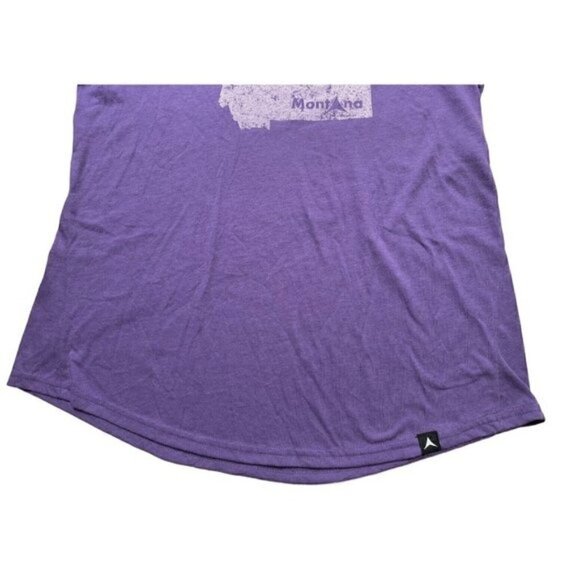 NWT Montana State Graphic Short Sleeve Purple T Women’s Large V-Neck Aspinwall - Picture 4 of 7